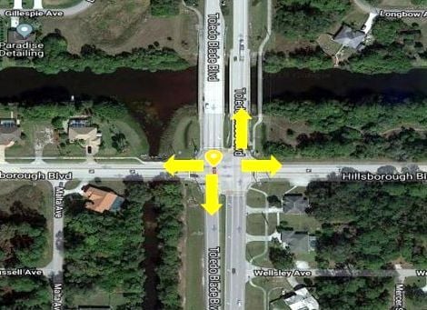 Automated licence plate reader location: North Port, Charlotte County border